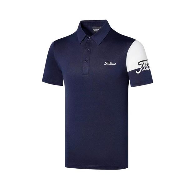 golf clothes men's fashionable short sleeve, Black;blue