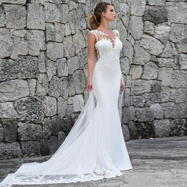 2019 Lace Mermaid Bohemian Wedding Dresses Satin Lace Applique Sweep Train Beach Boho Wedding Bridal Gowns
2019 Lace Mermaid Bohemian Wedding Dresses Satin Lace Applique Sweep Train Beach Boho Wedding Bridal Gowns