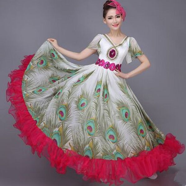 peacock dance costumes peacock dress chinese national dance costumes festive clothes long for women, Black;red
peacock dance costumes peacock dress chinese national dance costumes festive clothes long for women, Black;red