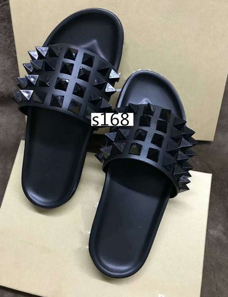 donna studded flat shoes designer willow nails soft bottom rubber slippers men flat slipperswith boxs, Black
donna studded flat shoes designer willow nails soft bottom rubber slippers men flat slipperswith boxs, Black
