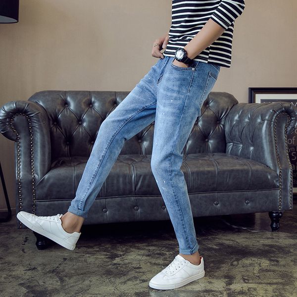 spring autumn 2020 fashion casual denim men's jeans student korean harajuku cowboy ink jet stretch slim hong kong style pants, Blue
spring autumn 2020 fashion casual denim men's jeans student korean harajuku cowboy ink jet stretch slim hong kong style pants, Blue