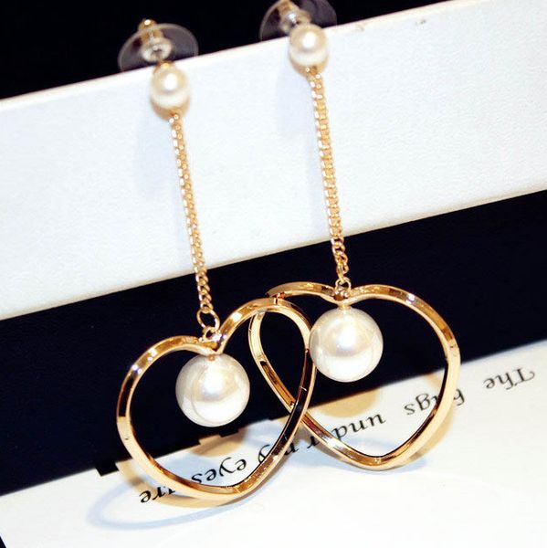 fashion designer geometry heart pendant pearl drop stud earrings for woman girls dangle Chandelier gold white
fashion designer geometry heart pendant pearl drop stud earrings for woman girls dangle Chandelier gold white