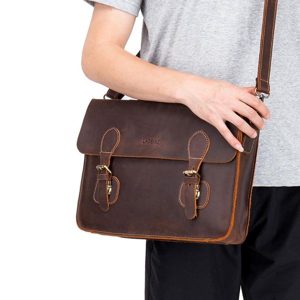 laoshizi luosen vintage briefcase large capacity genuine leather messenger bag crazy horse leather bag
laoshizi luosen vintage briefcase large capacity genuine leather messenger bag crazy horse leather bag
