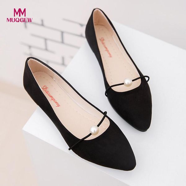 women's shoes spring summer solid color suede flat heel pearl flat heel pointed casual shoes female elegant sandalias, Black
women's shoes spring summer solid color suede flat heel pearl flat heel pointed casual shoes female elegant sandalias, Black