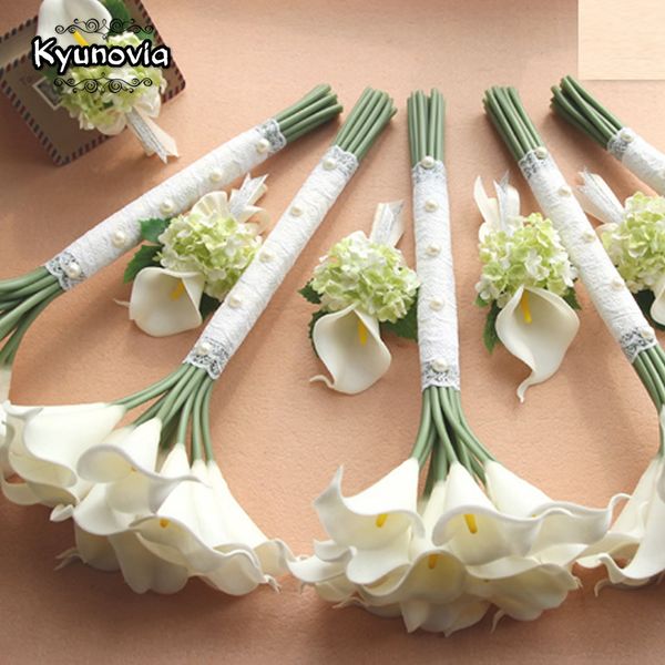 kyunovia beautiful real touch pu artificial 15pcs calla lily bridesmaid flowers wedding boutonniere bridal wedding bouqute d75
kyunovia beautiful real touch pu artificial 15pcs calla lily bridesmaid flowers wedding boutonniere bridal wedding bouqute d75