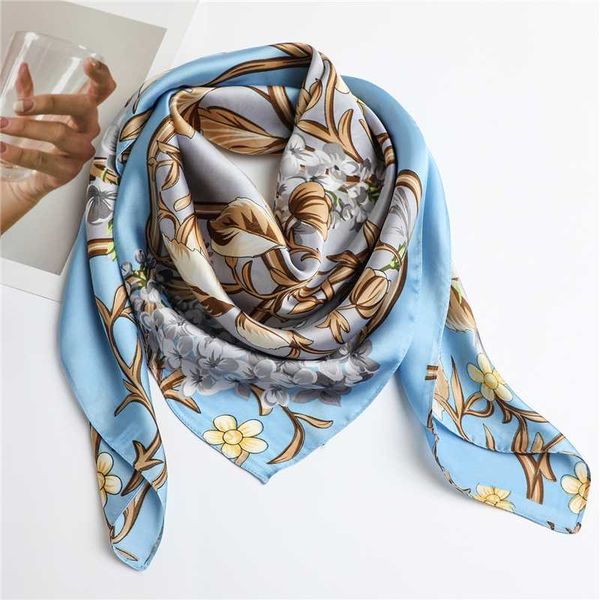 floral women silk neck scarf shawls hijab wraps print 90cm square headband foulard shawls bandana 2020 fashion, Blue;gray
floral women silk neck scarf shawls hijab wraps print 90cm square headband foulard shawls bandana 2020 fashion, Blue;gray
