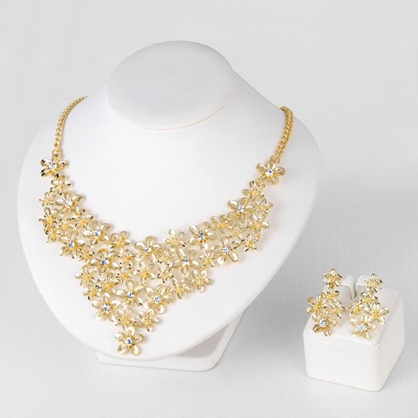 necklace earrings exaggerated sweet romantic female wedding gift pendant earrings golden floral jewelry set elegant, Silver
necklace earrings exaggerated sweet romantic female wedding gift pendant earrings golden floral jewelry set elegant, Silver