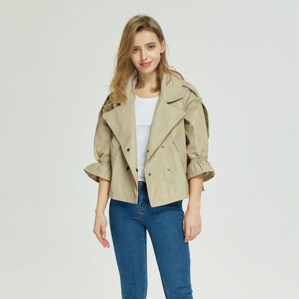 women outerwear faux leahter jacket new 2019 spring autumn fashion double-breasted turn down collar short pu leahter coats, Black
women outerwear faux leahter jacket new 2019 spring autumn fashion double-breasted turn down collar short pu leahter coats, Black