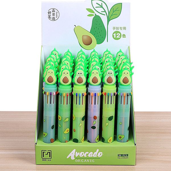 24 pcs/lot 12 colors avocado ballpoint pen cute multicolor roll ball pens school office supply stationery gift papelaria, Blue;orange
24 pcs/lot 12 colors avocado ballpoint pen cute multicolor roll ball pens school office supply stationery gift papelaria, Blue;orange