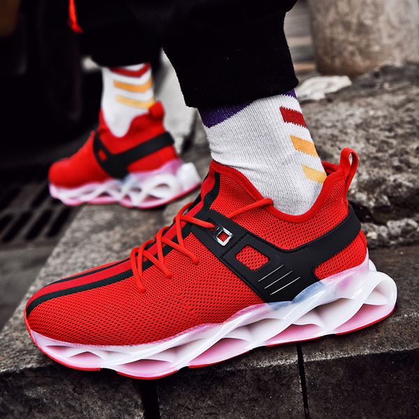 new blade shoes fashion male damping sneaker shoes for men plus size comfortable sports men's red leisure jogging, Black
new blade shoes fashion male damping sneaker shoes for men plus size comfortable sports men's red leisure jogging, Black