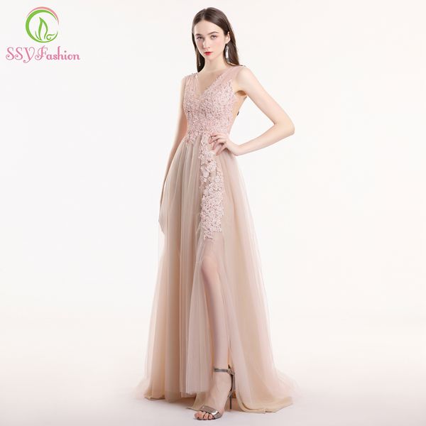 ssyfashion new nude pink lace prom dress robe sweet sleeveless sweep train appliques beading formal prom gown custom, White;black
ssyfashion new nude pink lace prom dress robe sweet sleeveless sweep train appliques beading formal prom gown custom, White;black