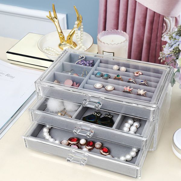 women jewelry box organizer storage holder case jewellery accessories container showcase plastic shell suede inside storage case 
women jewelry box organizer storage holder case jewellery accessories container showcase plastic shell suede inside storage case