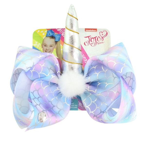 1piece 8" jojo bows unicorn star heart dots print hair bows with clips unicorn horn for girls colorful hairpins hair accessory, Slivery;white
1piece 8" jojo bows unicorn star heart dots print hair bows with clips unicorn horn for girls colorful hairpins hair accessory, Slivery;white