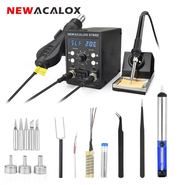 newacalox eu/us 8786 878d soldering station 750w heat gun 60w soldering iron digital adjust 2 in 1 smd rework welding station
newacalox eu/us 8786 878d soldering station 750w heat gun 60w soldering iron digital adjust 2 in 1 smd rework welding station