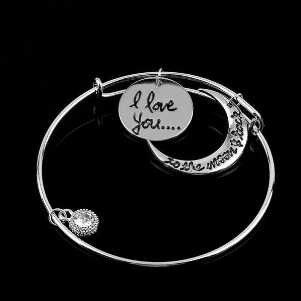 1pc unique charm expandable adjustable wire moon pattern love bangle bracelet fashion jewelry perfect gift, Black
1pc unique charm expandable adjustable wire moon pattern love bangle bracelet fashion jewelry perfect gift, Black