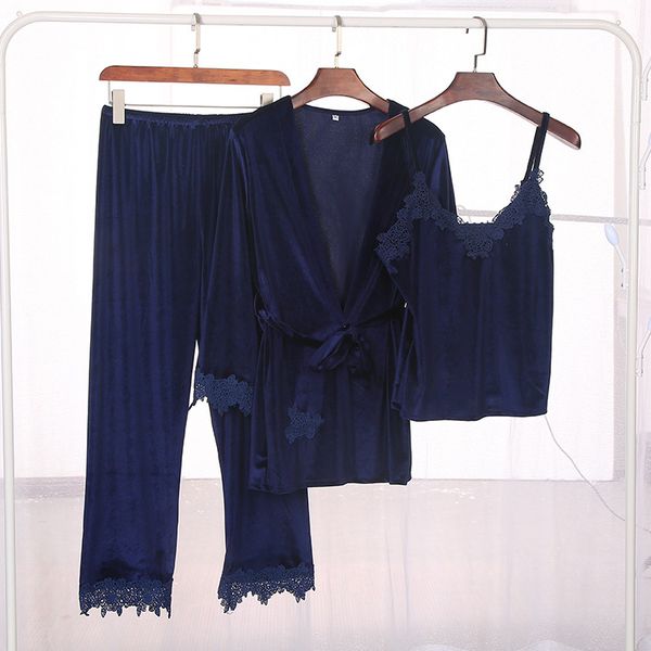 ladies winter autumn pajamas set velour nightwear sleepwear long sleeve pyjama set 3 pieces v-neck homewear for women, Blue;gray
ladies winter autumn pajamas set velour nightwear sleepwear long sleeve pyjama set 3 pieces v-neck homewear for women, Blue;gray