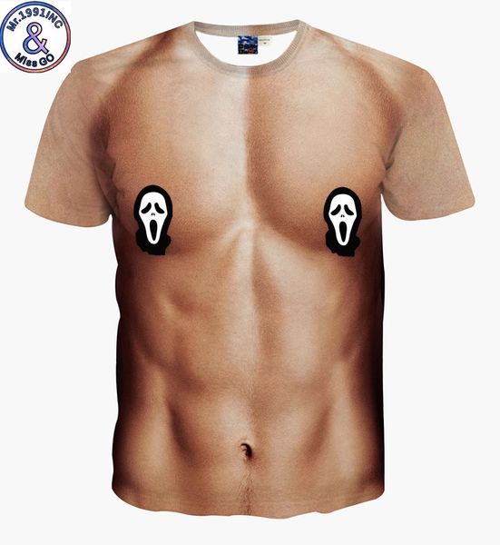 mens designer personality t-shirt short sleeve spoof muscle male female 3dt shirt printing creative funny clothes, White;black 
mens designer personality t-shirt short sleeve spoof muscle male female 3dt shirt printing creative funny clothes, White;black