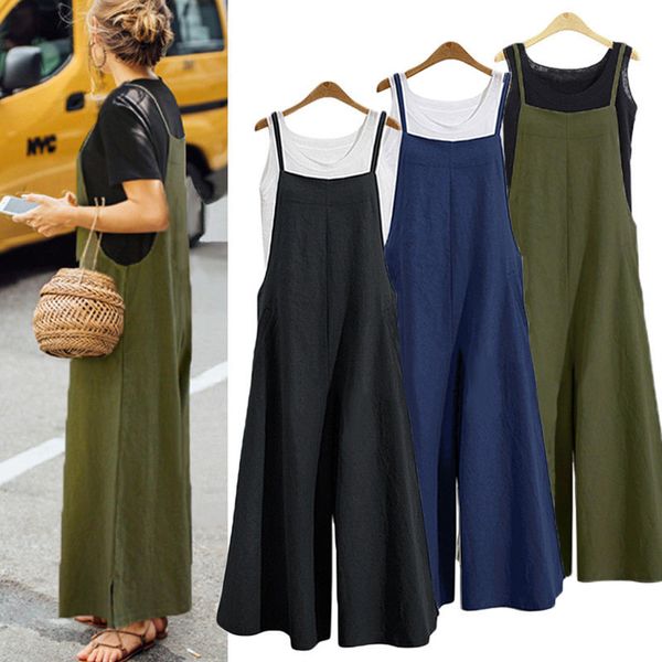 jumpsuit ladies women jumpsuits plus size women cotton linen jumpsuit pocket long romper strappy dungaree solid casual loose overalls, Black;white
jumpsuit ladies women jumpsuits plus size women cotton linen jumpsuit pocket long romper strappy dungaree solid casual loose overalls, Black;white