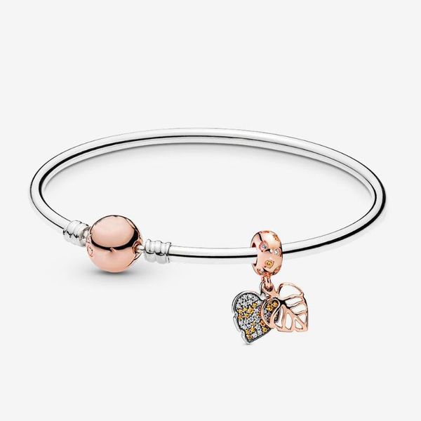 new s925 silver color sparkling leaf pendant bracelet diy beads bracelet fit original charm women jewelry, Black
new s925 silver color sparkling leaf pendant bracelet diy beads bracelet fit original charm women jewelry, Black