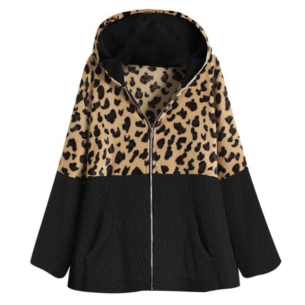 women's jackets coat women zipper leopard patchwork pocket fleece warm plus size 5xl winter casual jacket #yj2, Black;brown
women's jackets coat women zipper leopard patchwork pocket fleece warm plus size 5xl winter casual jacket #yj2, Black;brown
