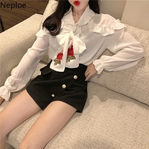 neploe new spring shirt 2019 long flare sleeved blouse fashion bow tie embroidery flowers blusas sweet woman 38359, White
neploe new spring shirt 2019 long flare sleeved blouse fashion bow tie embroidery flowers blusas sweet woman 38359, White