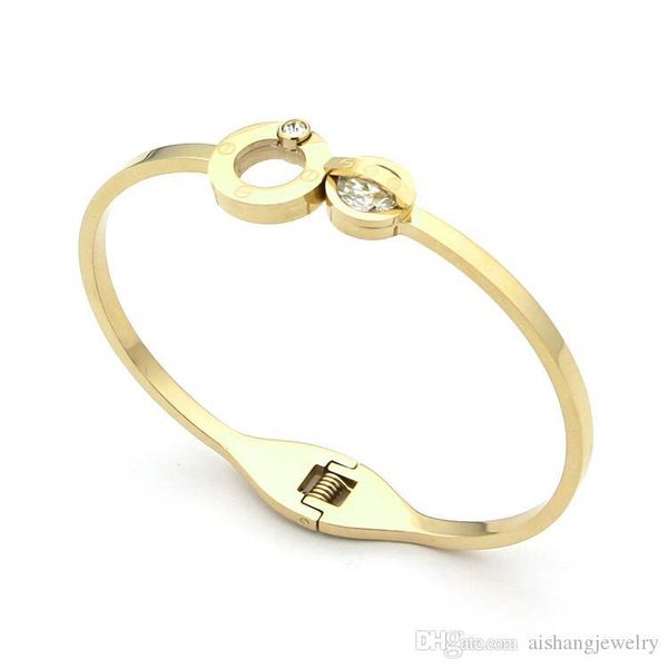 fashion women carter women bangle screw mark stainless steel and 18k gold plated spring buckle with ziron for women gift, Black
fashion women carter women bangle screw mark stainless steel and 18k gold plated spring buckle with ziron for women gift, Black