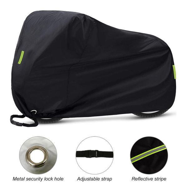 bicycle cover universal outdoor uv protector waterproof rain dustproof motor bike cover with lock-holes 200 x 110 x 70cm
bicycle cover universal outdoor uv protector waterproof rain dustproof motor bike cover with lock-holes 200 x 110 x 70cm