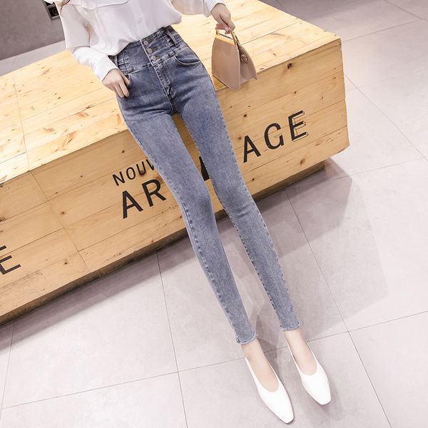 2020 high waist jeans new female in the autumn of cultivate one's morality show thin foot xuan height pants pencil, Blue
2020 high waist jeans new female in the autumn of cultivate one's morality show thin foot xuan height pants pencil, Blue