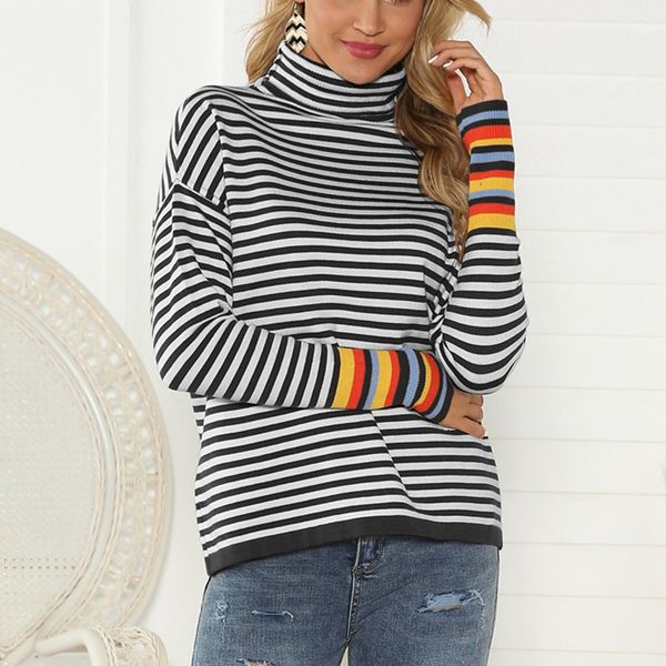 patchwork turtleneck sweaters women winter 2019 jumpers knitted clothes long sleeve striped oversized pullover female sale f821, White;black
patchwork turtleneck sweaters women winter 2019 jumpers knitted clothes long sleeve striped oversized pullover female sale f821, White;black