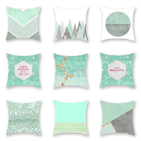 popular geometric series home cushion cover mint green sofa couch chair bed pillowcase 45x45cm soft polyester pillow case
popular geometric series home cushion cover mint green sofa couch chair bed pillowcase 45x45cm soft polyester pillow case