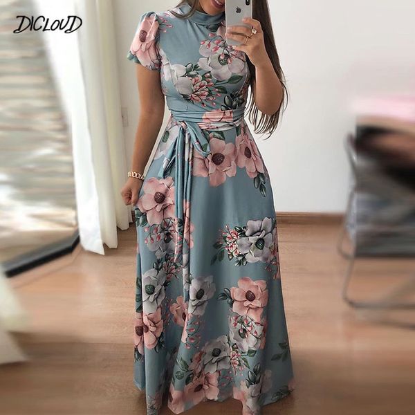 dicloud 2019 elegant long dress women fashion round neck high waist casual dress vintage printed summer beach dresses, Black;pink
dicloud 2019 elegant long dress women fashion round neck high waist casual dress vintage printed summer beach dresses, Black;pink