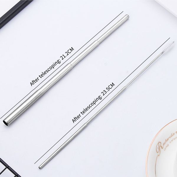 3pcs telescopic stainless steel drinking straw collapsible reusable straw portable straw case brush travel outdoor other bar products
3pcs telescopic stainless steel drinking straw collapsible reusable straw portable straw case brush travel outdoor other bar products