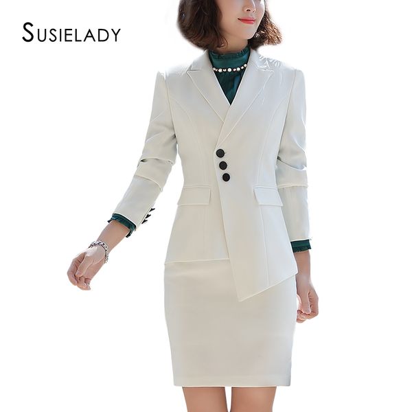 susielady women blazer suits three button office lady skirtsuits notched collar blazer jacket & skirt women suits, White;black
susielady women blazer suits three button office lady skirtsuits notched collar blazer jacket & skirt women suits, White;black