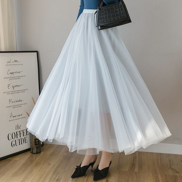 skirts korean fashion lace womens mesh skirt elegant woman pleated high waist voile long faldas mujer moda, Black
skirts korean fashion lace womens mesh skirt elegant woman pleated high waist voile long faldas mujer moda, Black