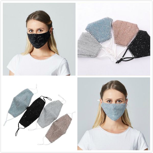 sequin mouth masks protection face respirator anti dust mouth mask breathable washable reusable face masks
sequin mouth masks protection face respirator anti dust mouth mask breathable washable reusable face masks