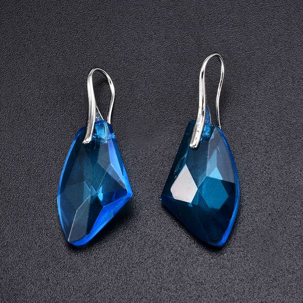 new fashion personality blue women crystal long drop earrings jewelry for woman ing, Silver 
new fashion personality blue women crystal long drop earrings jewelry for woman ing, Silver