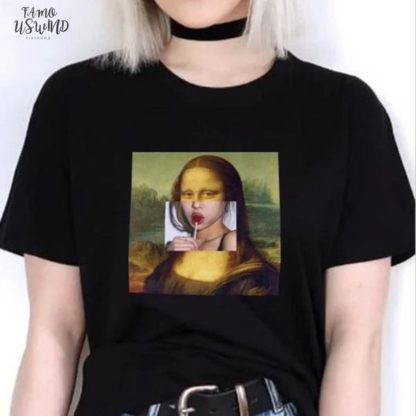 fashion t shirts print mona lisa harajuku art cartoon funny casual fashion summer short sleeve womens large size shirt, White
fashion t shirts print mona lisa harajuku art cartoon funny casual fashion summer short sleeve womens large size shirt, White