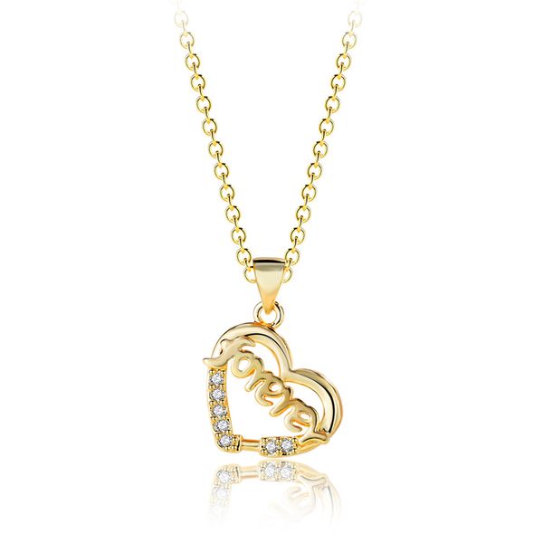 forever love heart-shaped inlaid stone pendant female gold heart-shaped zircon necklace chain simple jewelry, Silver
forever love heart-shaped inlaid stone pendant female gold heart-shaped zircon necklace chain simple jewelry, Silver