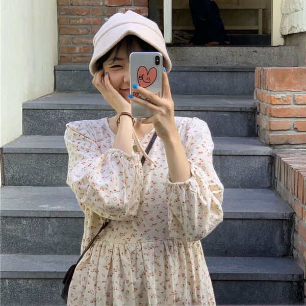 fresh floral print dress spring autumn puff sleeve high waist dress one piece kawaii romance vintage robe femme vestido, Black;gray
fresh floral print dress spring autumn puff sleeve high waist dress one piece kawaii romance vintage robe femme vestido, Black;gray