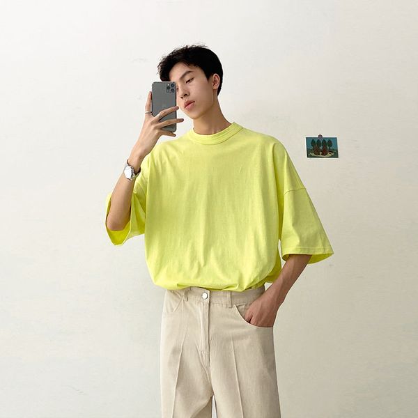 men's t-shirts 2021 summer youth loose solid color basic five-point sleeve t-shirt fashion casual round neck pullover, White;black
men's t-shirts 2021 summer youth loose solid color basic five-point sleeve t-shirt fashion casual round neck pullover, White;black