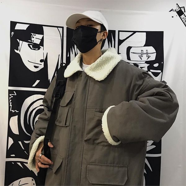 nice autumn and winter korean version ins harajuku style wild tooling large pocket loose padded coat men jacket m, Black
nice autumn and winter korean version ins harajuku style wild tooling large pocket loose padded coat men jacket m, Black