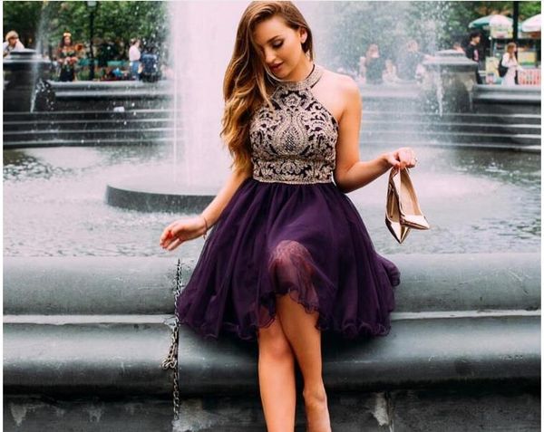 halter sleeveless gold lace a-line homecoming dresses tulle short vestidos de soiree special occasion party gowns graduations dress, Red
halter sleeveless gold lace a-line homecoming dresses tulle short vestidos de soiree special occasion party gowns graduations dress, Red