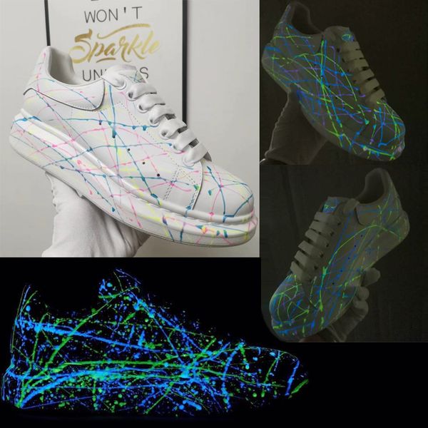 luxury women multicolour graffiti smooth leather platform sneaker fashion men glow reflective party shoes real leather designer sneaker, Black
luxury women multicolour graffiti smooth leather platform sneaker fashion men glow reflective party shoes real leather designer sneaker, Black