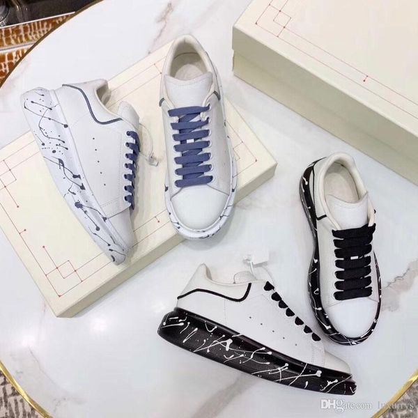 white graffiti designer shoes luxury oversized men handwriting leather designer sneakers for women with wide painted soles, Black
white graffiti designer shoes luxury oversized men handwriting leather designer sneakers for women with wide painted soles, Black