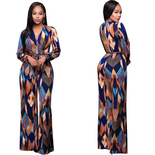 2019 Elegant Fashion Women Floral Print Loose Jumpsuit — compare prices at CompareOffers