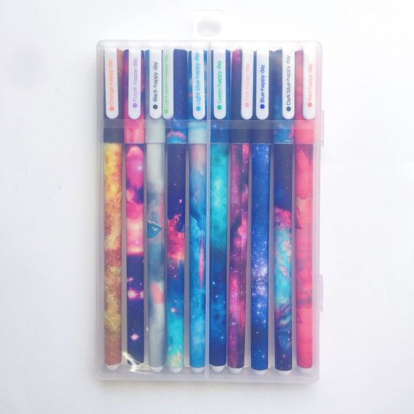 10 pcs starry night gel ink pen galaxy color pens for writing stationery office school supplies lapices material escolar a6308
10 pcs starry night gel ink pen galaxy color pens for writing stationery office school supplies lapices material escolar a6308