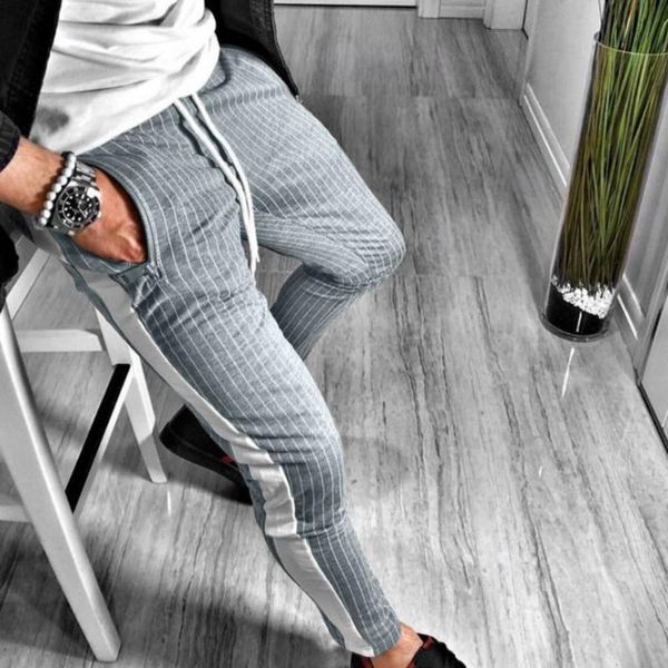 men's slim pants 2019 fall new casual stripe print drawstring elastic waist long pants cool hip hop male trousers#g7, Black
men's slim pants 2019 fall new casual stripe print drawstring elastic waist long pants cool hip hop male trousers#g7, Black