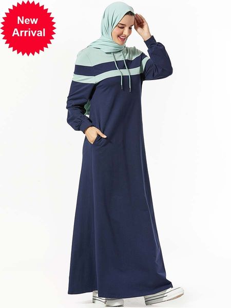 mc209310 comfortable sweater hooded pocket stitching contrast color long sleeve arabian dress (no headscarf) acetate musulman, Red
mc209310 comfortable sweater hooded pocket stitching contrast color long sleeve arabian dress (no headscarf) acetate musulman, Red
