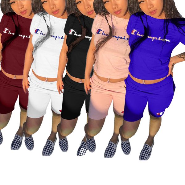 champions letter print women tracksuit designer t-shirt + short pants 2pc clothing set outfits summer shorts jogging sports suits, White
champions letter print women tracksuit designer t-shirt + short pants 2pc clothing set outfits summer shorts jogging sports suits, White