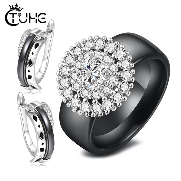 rhinestone flower crystal earring ring set for women new trend healthy ceramic statement jewelry set gifts, Silver
rhinestone flower crystal earring ring set for women new trend healthy ceramic statement jewelry set gifts, Silver